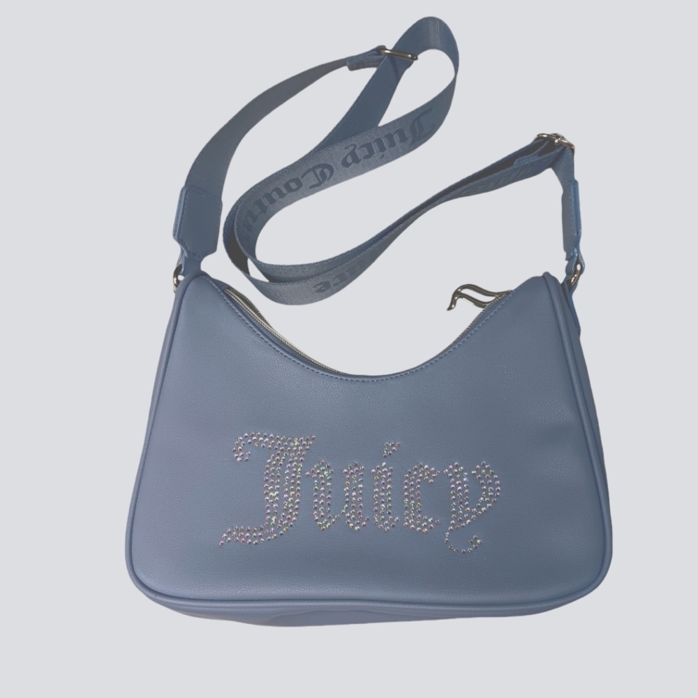 JUICY COUTURE Handbag Crossbody Adjustable Straps Inside Zipper Pocket Bling